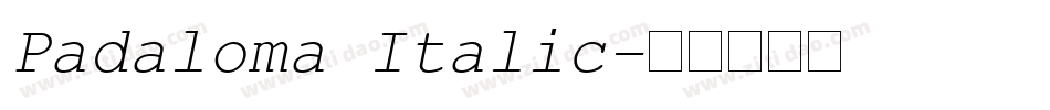 Padaloma Italic字体转换